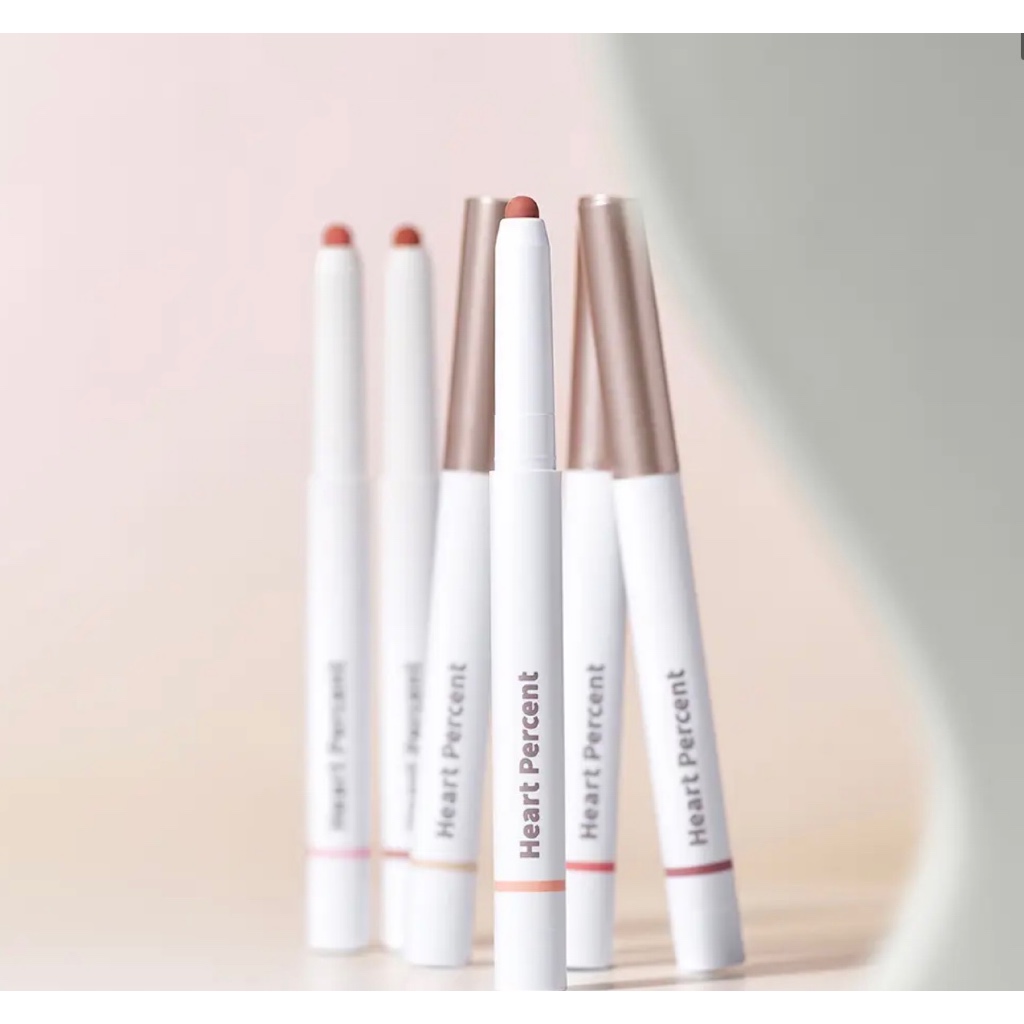 Heart Percent Dot On Mood Lip Pencil (0.8g) | 22 เฉดสี MLBB, Soft Blur Lip, Overline & Contour Penci
