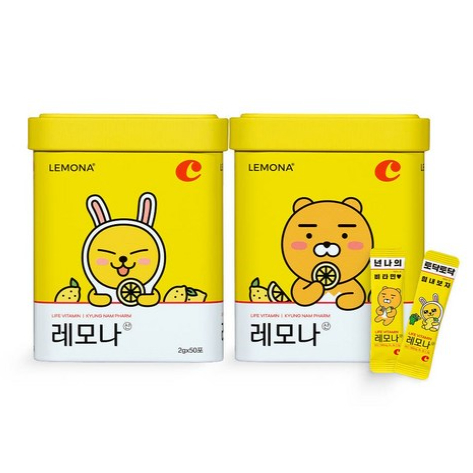 LEMONA Premium Vita C Powder Sticks – Kakao Friends Edition (2g  10Sticks)