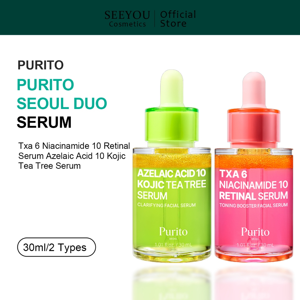 Purito Seoul Serum 30ml – TXA Niacinamide Retinal / Azelaic Kojic Azulene Fade Dark Skin