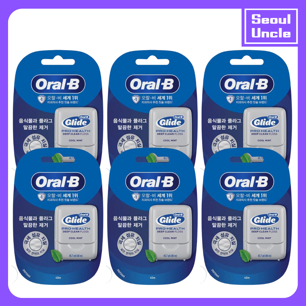 [Oral-B] Glide Pro-Health Deep Clean Floss 40m 6PCS Renewed Version