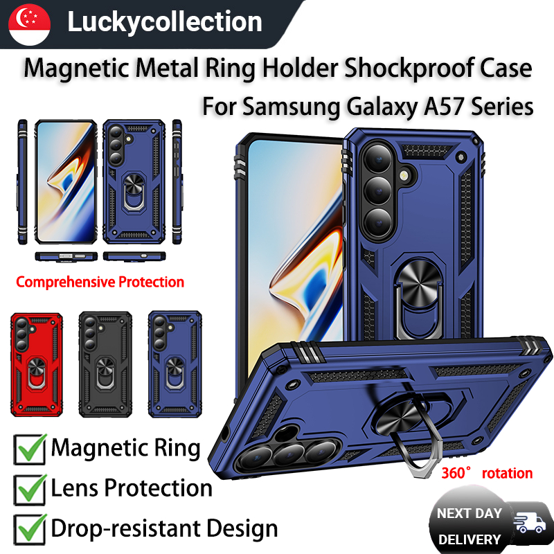 SG 24H SHIP สําหรับ Samsung Galaxy A07 A17 A57 เคสโทรศัพท์, HD Clear & HD สีดํากระจกนิรภัยป้องกันหน้