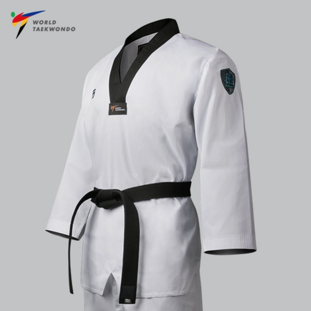 [Mooto] ชุดศิลปะการต่อสู้ Challenger Martial Arts Taekwondo TKD Uniform - White/Black Neck