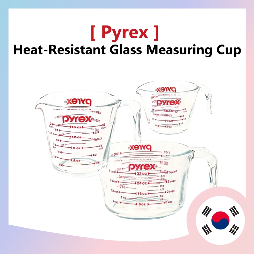 [ Pyrex ] ถ้วยตวงแก้วทนความร้อนดั้งเดิม 250ml / 500ml / 1000ml – ทนทาน Baking & Kitchen Essential