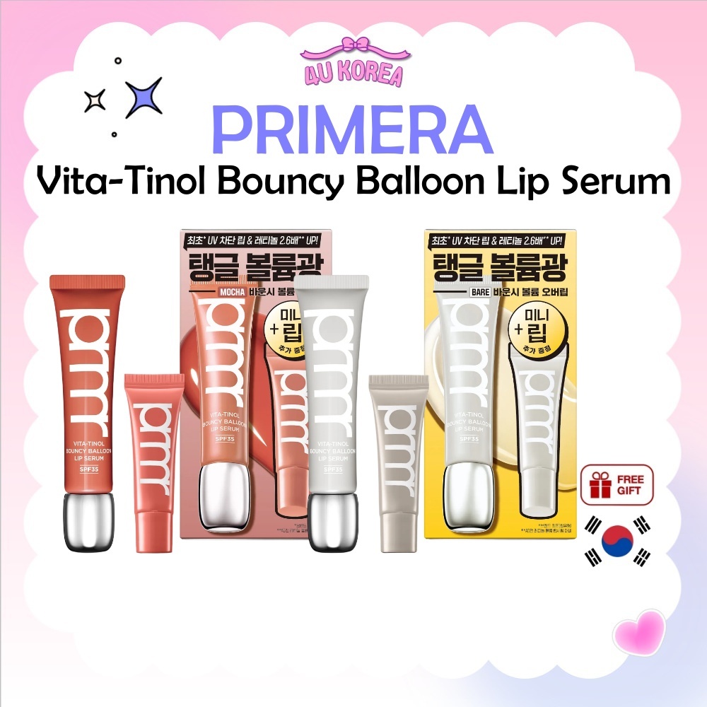 (+3g) PRIMERA Vita-Tinol Bouncy Balloon Lip Serum 10g – 5 สี / K-BEAUTY