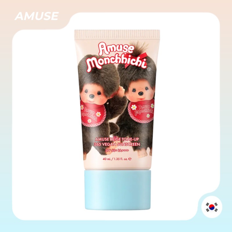 Monchhichi amuse Beige Tone Up 365 Vegan Sunscreen SPF50+ PA++++
