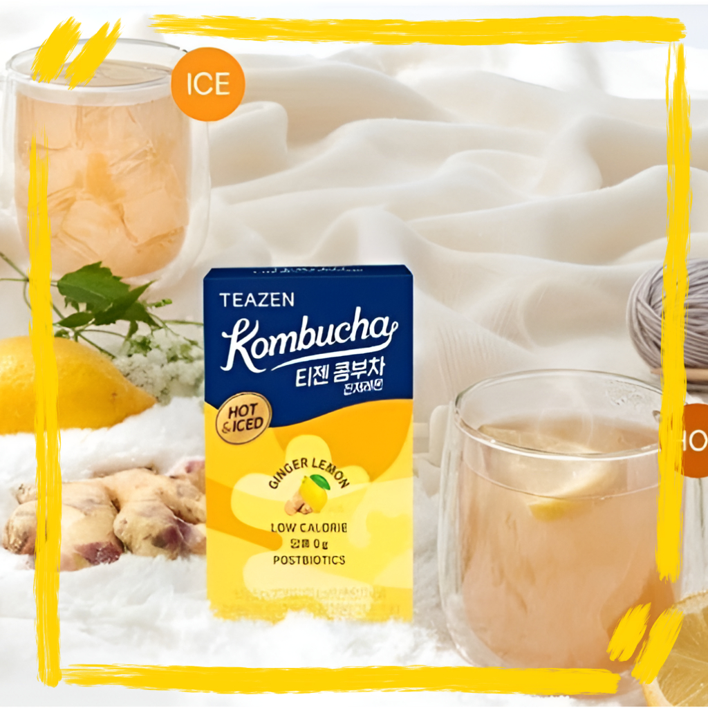 TEAZEN Kombucha Ginger Lemon (ผิวและอุ่น)