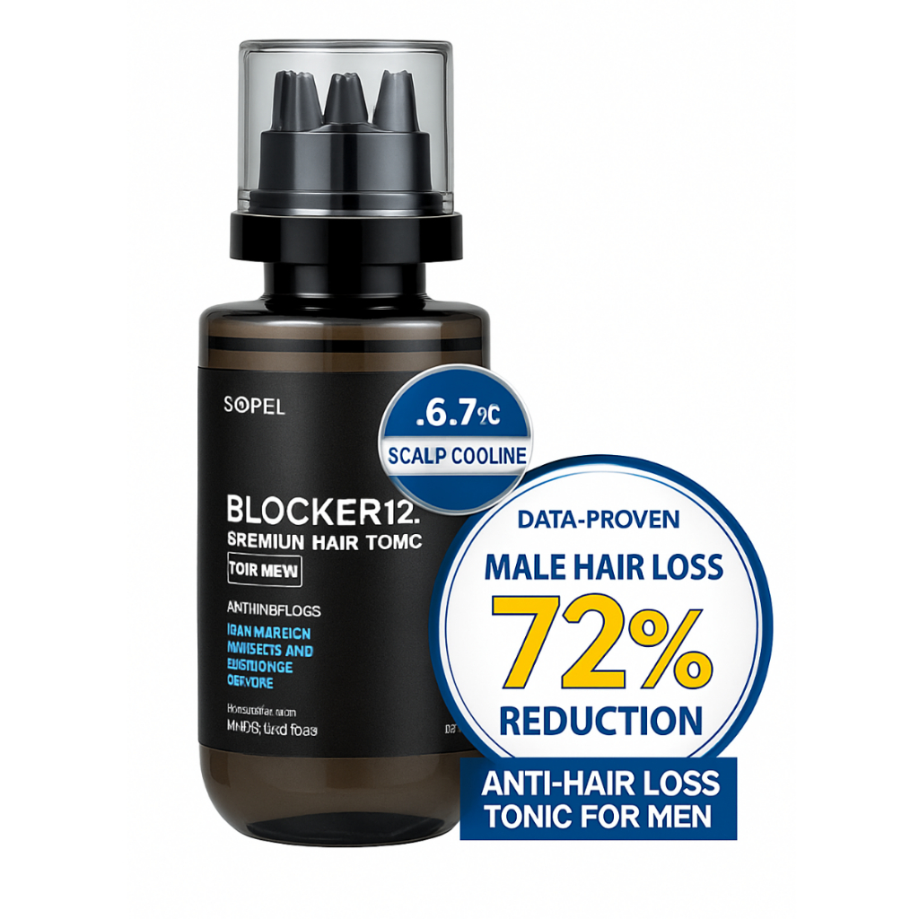 แอมพูลผมร่วงสําหรับผู้ชาย | Sopel Blocker 12 Scalp Tonic & Hair Serum | DHT Care Scalp Essence