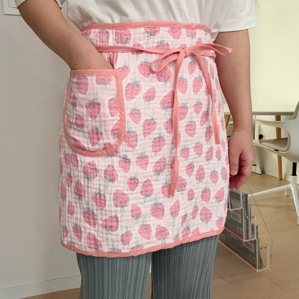 [Ramis home] Made In Korea Gauze Cotton Kitchen Apron Cloth Waist Apron Long Apron Kitchen Towel