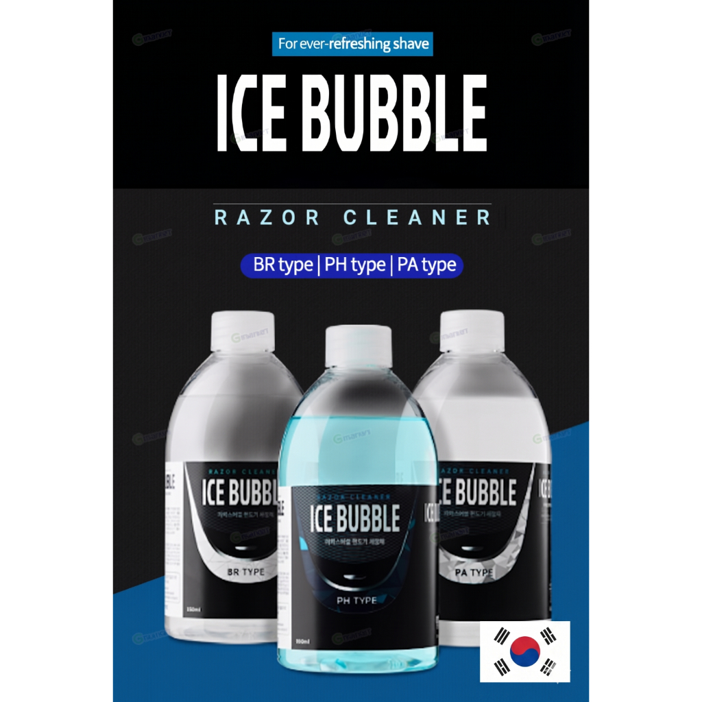 [ICE Bubble] Razor Cleaner Refill 500ml เข้ากันได้กับทุกยี่ห้อ BRAUN, Philips, Panasonic, Clean and Renew, ตลับรีฟิล, น้ํายาทําความสะอาดเครื่องโกนหนวดมีดโกน