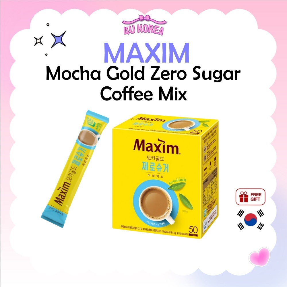 MAXIM Mocha Gold Zero Sugar Coffee Mix 10 or 30 or 50 Sticks / K-FOOD