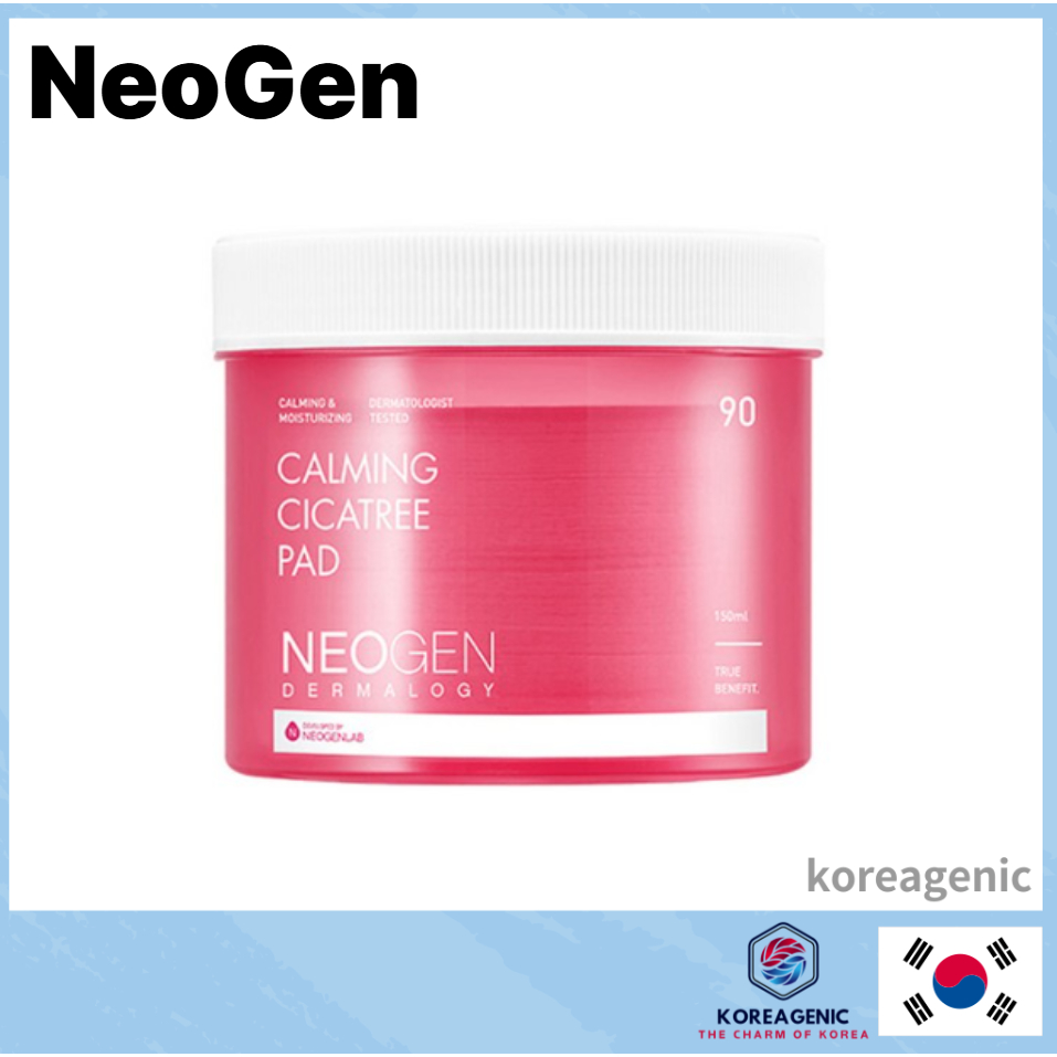 [NeoGen] DERMALOGY CALMING CICA TREE PAD 150ML (90 PADS) / ซูทติ้ง ไฮเดรติ้ง โดย koreagenic