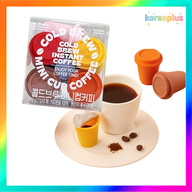 [No Brand] Cold Brew Mini Cup Coffee (2g  6 Cups) KOREA NOBRAND COFFEE