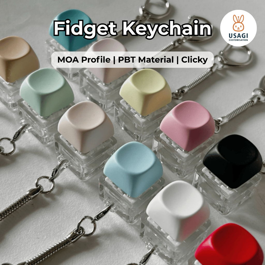 Usagi Fidget Keycap พวงกุญแจ ASMR Fidget Clicker Tactile ของเล่น MOA Profile PBT วัสดุ Clicky