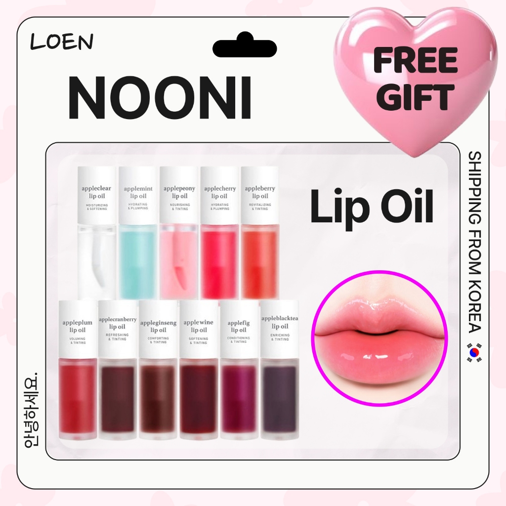 [NOONI] Apple Lip Oil Tint 3.5ml | Oliveyoung 11 Shades Glossy Moisturizing Lip Care