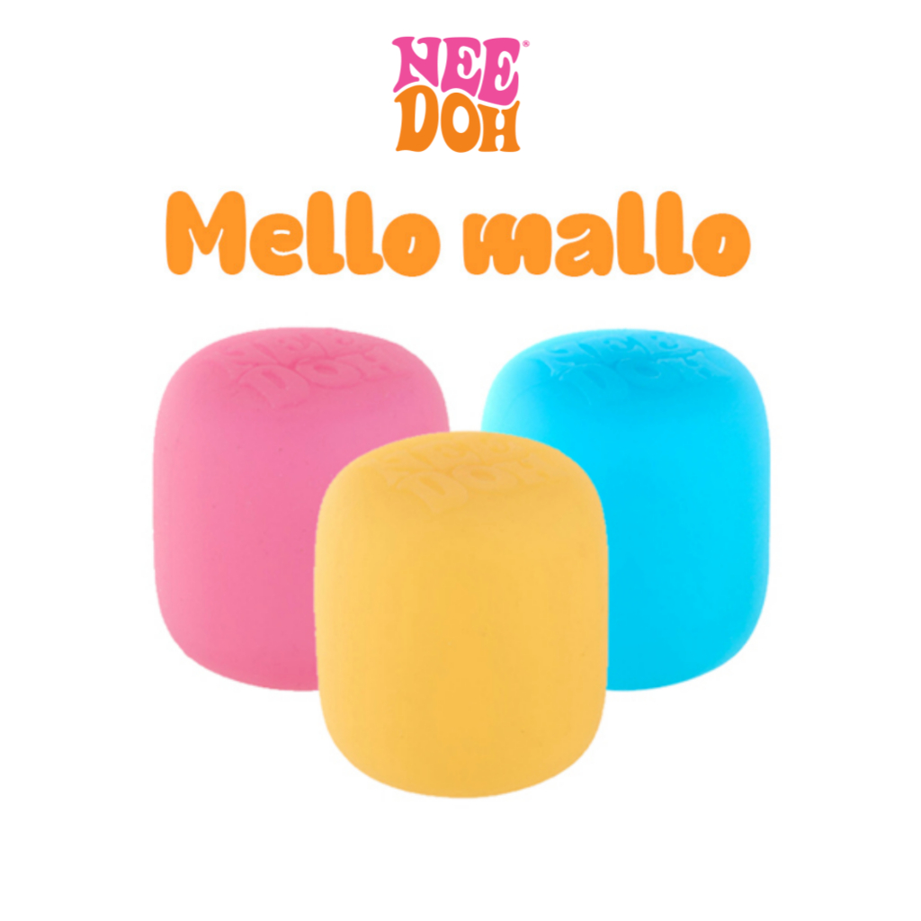 [NeeDoh] Mello Mallo ลูกบอลบีบคลายเครียด | นุ่มนิ่ม ยืดหยุ่น | 3 สี | ของเล่นฟิตเจ็ต | ของเล่นคลายเครียด | พกพาง่าย