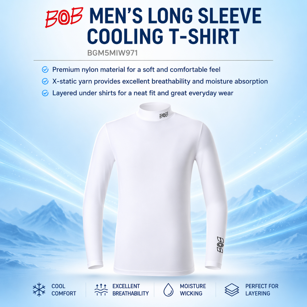 เสื้อยืดคอกลม BOB สำหรับผู้ชาย ระบายความร้อน UV Protection - BGM5MIW971