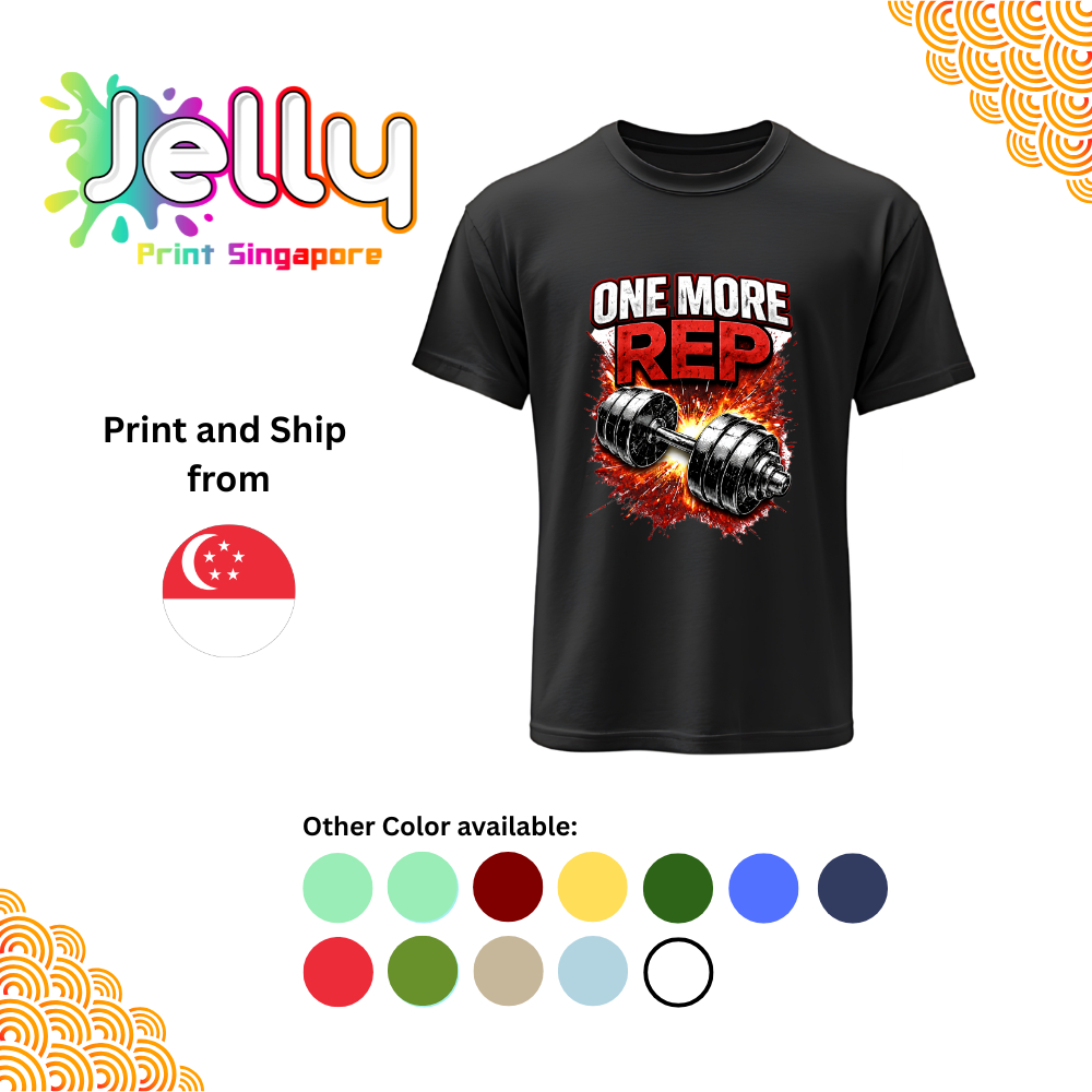 [GYM WEAR] เสื้อยืดออกกําลังกาย One More Rep Gym Sport Active Wear Strength Training เสื้อยืด Gym Fu