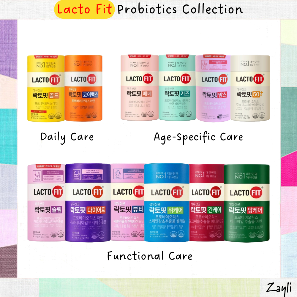 [LACTO FIT] Chong Kun Dang Probiotics CollectionGold / Slim / Diet / Beauty / Core / Liver Care / ดูแลโรคเบาหวาน / Baby / Kids / Moms / 50 (Pouch & Box)