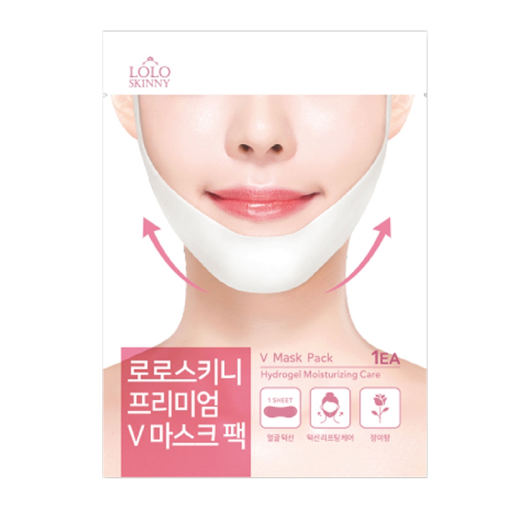 LOLOSKINNY Premium Hydrogel V Line Lifting Mask Pack 1 แผ่น | Chin Slimming Face Lift Patch Jawline 