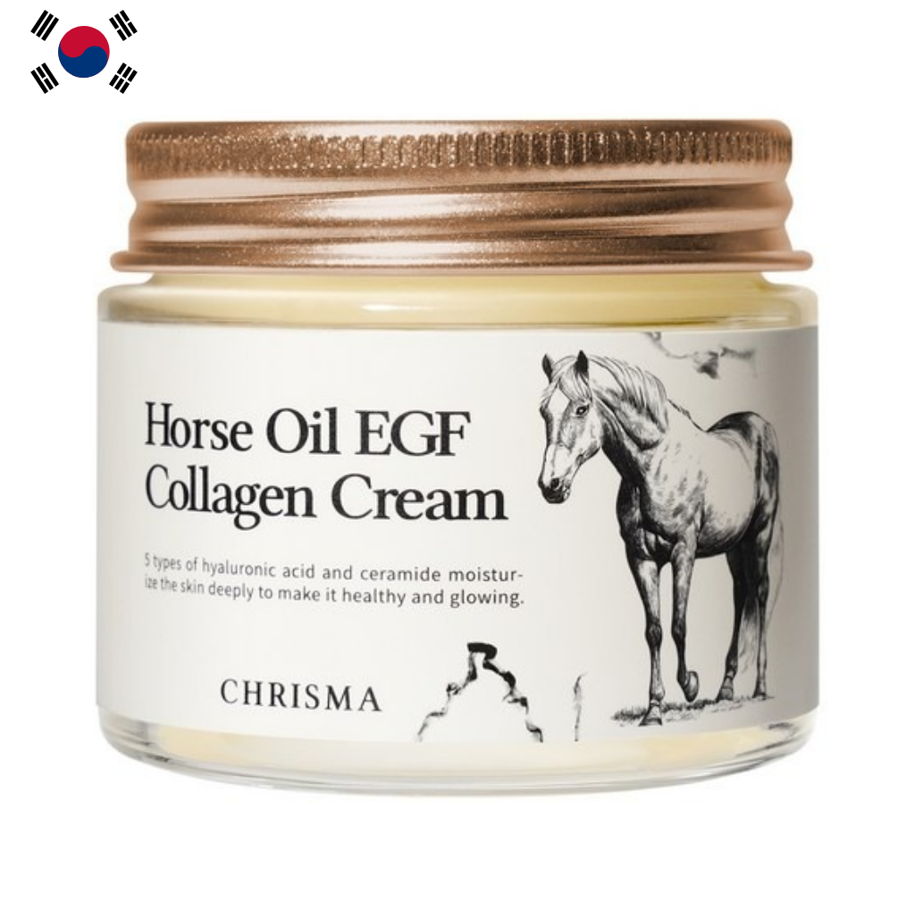[Chrisma] Derma Lab Horse Oil EGF Collagen Cream 70g (1 ชิ้น / 2 ชิ้น) | นูริชชิ่ง แอนด์ แอนตี้-เอจจ