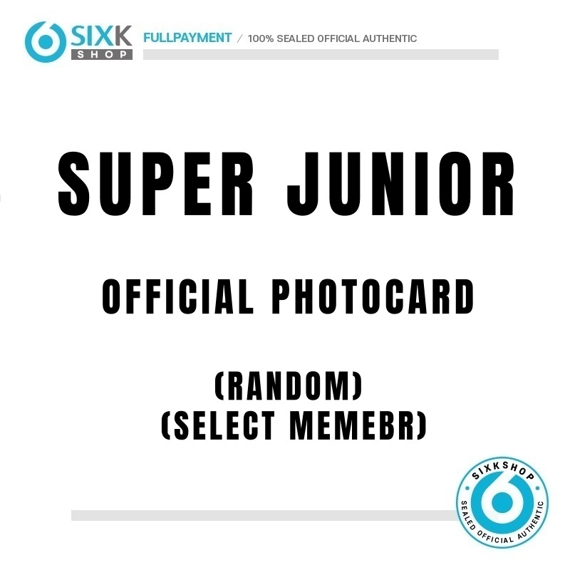 (ONLY POB) SUPER JUNIOR OFFICIAL PHOTOCARD
