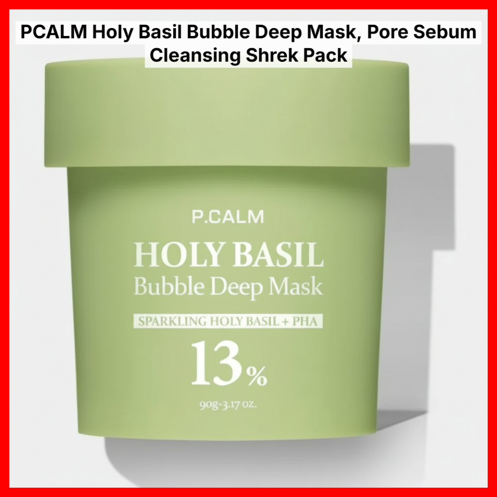 [PCALM] Holy Basil Bubble Deep Mask, Pore Sebum Cleansing Shrek Pack