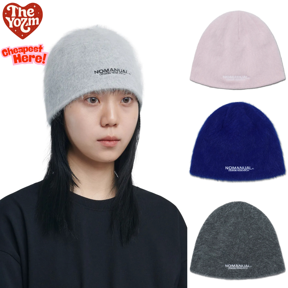 NOMANUAL NM Hairy Beanie K-Fashion Street Casual OOTD อุปกรณ์เสริมสวมใส่โดย NCT Riku, TWS Dohoon, Enhypen Heeseung