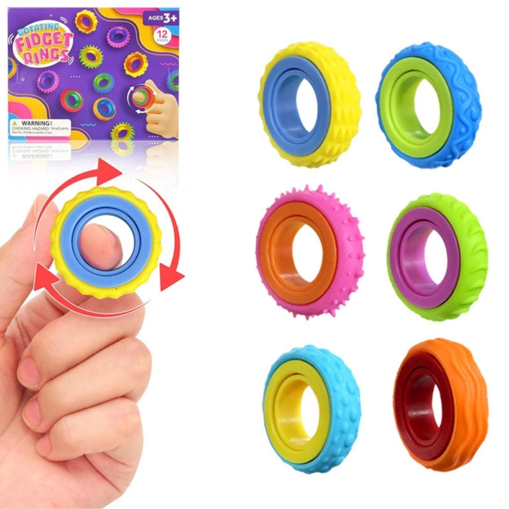 ซิลิคอนหมุน Fidget Ring Spinner