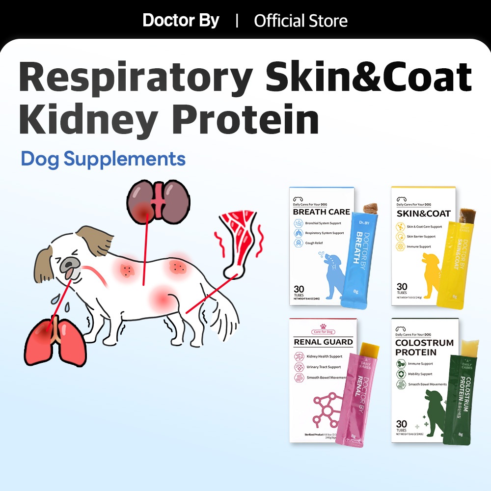 [Doctor By DOG LICKABLE SUPPLEMENTS] Dog Bronchial Breath Freshening Renal Colostrum Skin Coat
