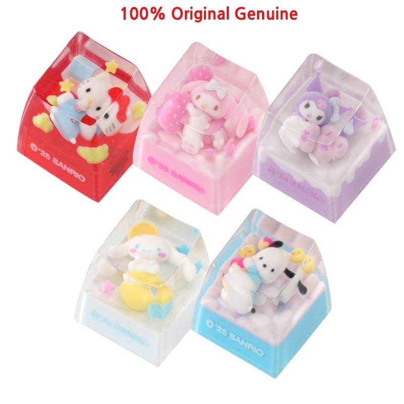 Sanrio ของแท้ Keycap เรซิ่น HelloKitty MyMelody Kuromi cinnamoroll pochacco