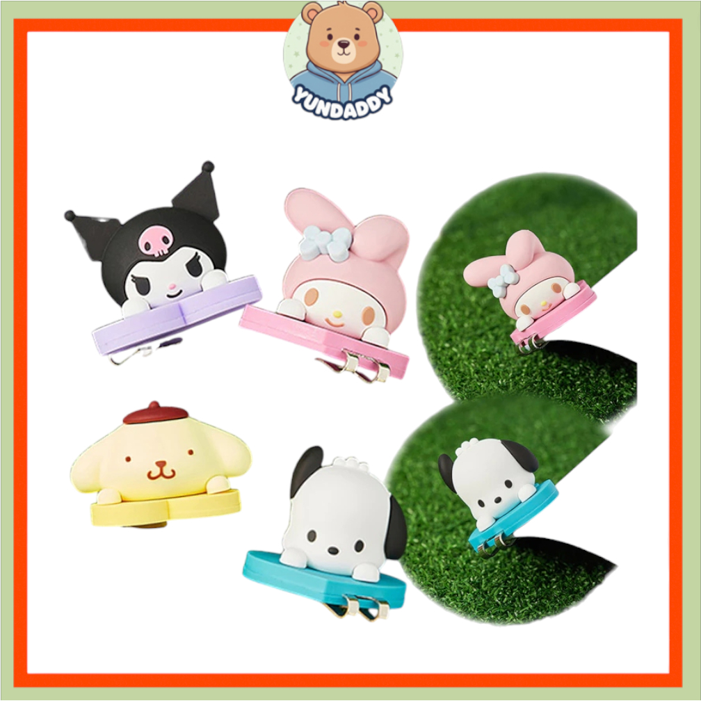[SANRIO] Golf 3D Magnetic Ball Marker (Kuromi/ Mymelody/Pochacco/Pompolin)