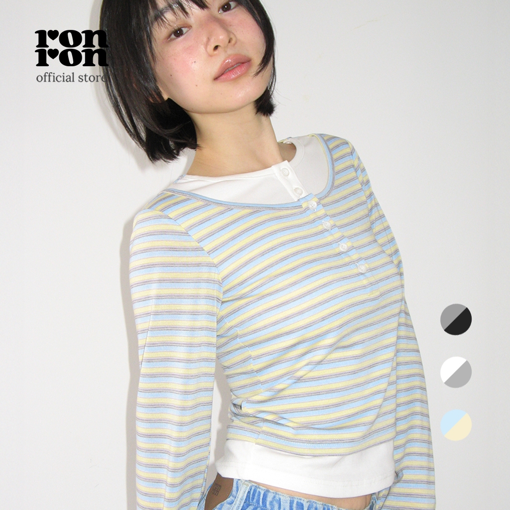 [RONRON] Layered Henryneck Long Sleeve / 3colors