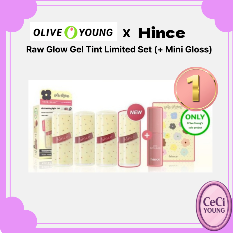 [Olive Young Exclusive] Hince Raw Glow Gel Tint Limited Set (+ Mini Gloss) Korean Lip Tint/ceciyoung