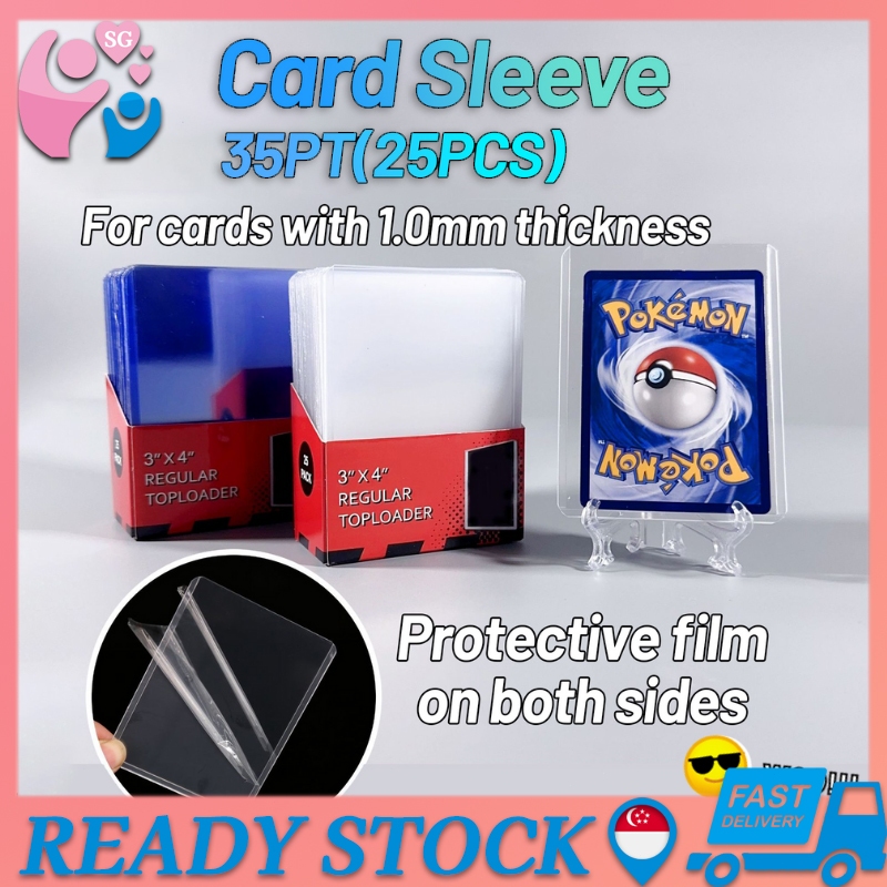 SG Toploader Clear 25 ชิ้นเกรด A 35pt Top Loader High Clear Ultra PRO สําหรับ Pokemon Blue/โปร่งใส