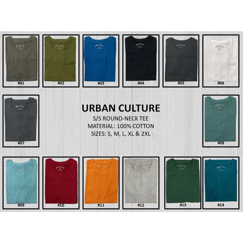 UC TEE - URBAN CULTURE 100% COTTON ROUND-NECK TEE - MENG LEE RETAIL - MENG LEE SHIRT