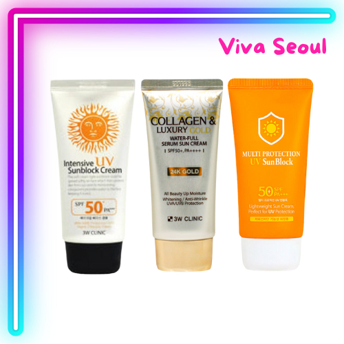 3W Clinic Intensive UV Collagen / Natural Vita Moist / Multi Protection Sunscreen 70ml