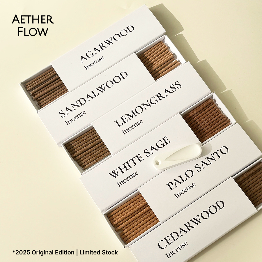 AETHER FLOW ธูปหอมธรรมชาติ ไม้จันทน์ ไม้กฤษณา Palo Santo White Sage ยูคาลิปตัสตะไคร้ซีดาร์ลาเวนเดอร์