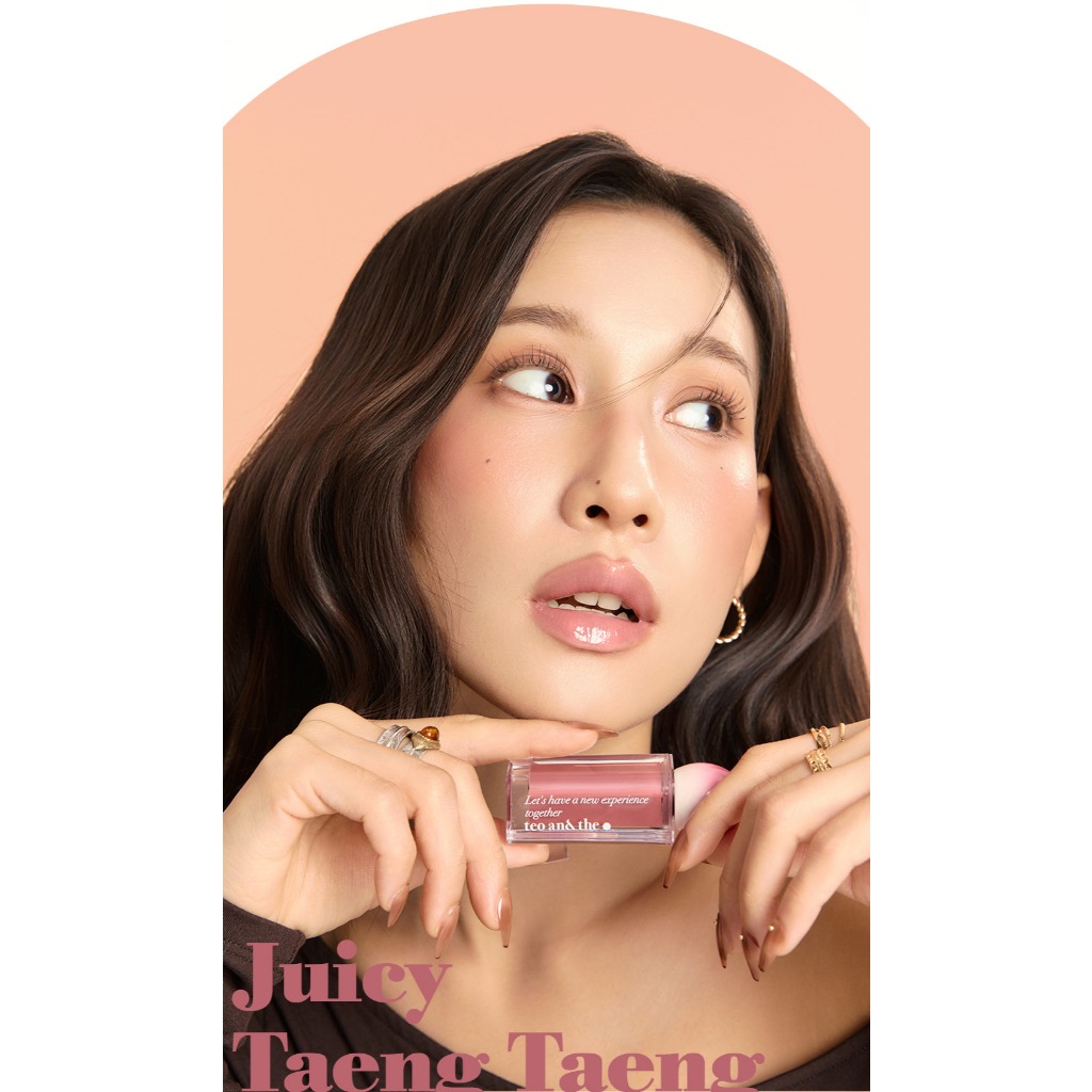 TEO AND THE Juicy Taeng Taeng Glaze Lip Gloss 7 สี Honey Shine Hydrating Glossy Tint Plumping Glow K