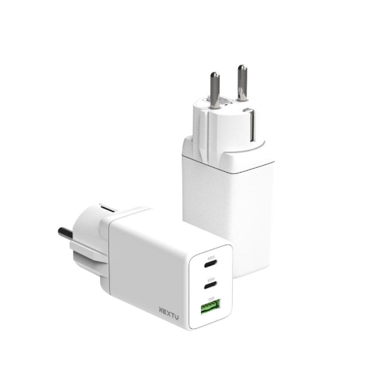 NEXTU QC643GAN GaN 65W เครื่องชาร์จ USB | 3 พอร์ต