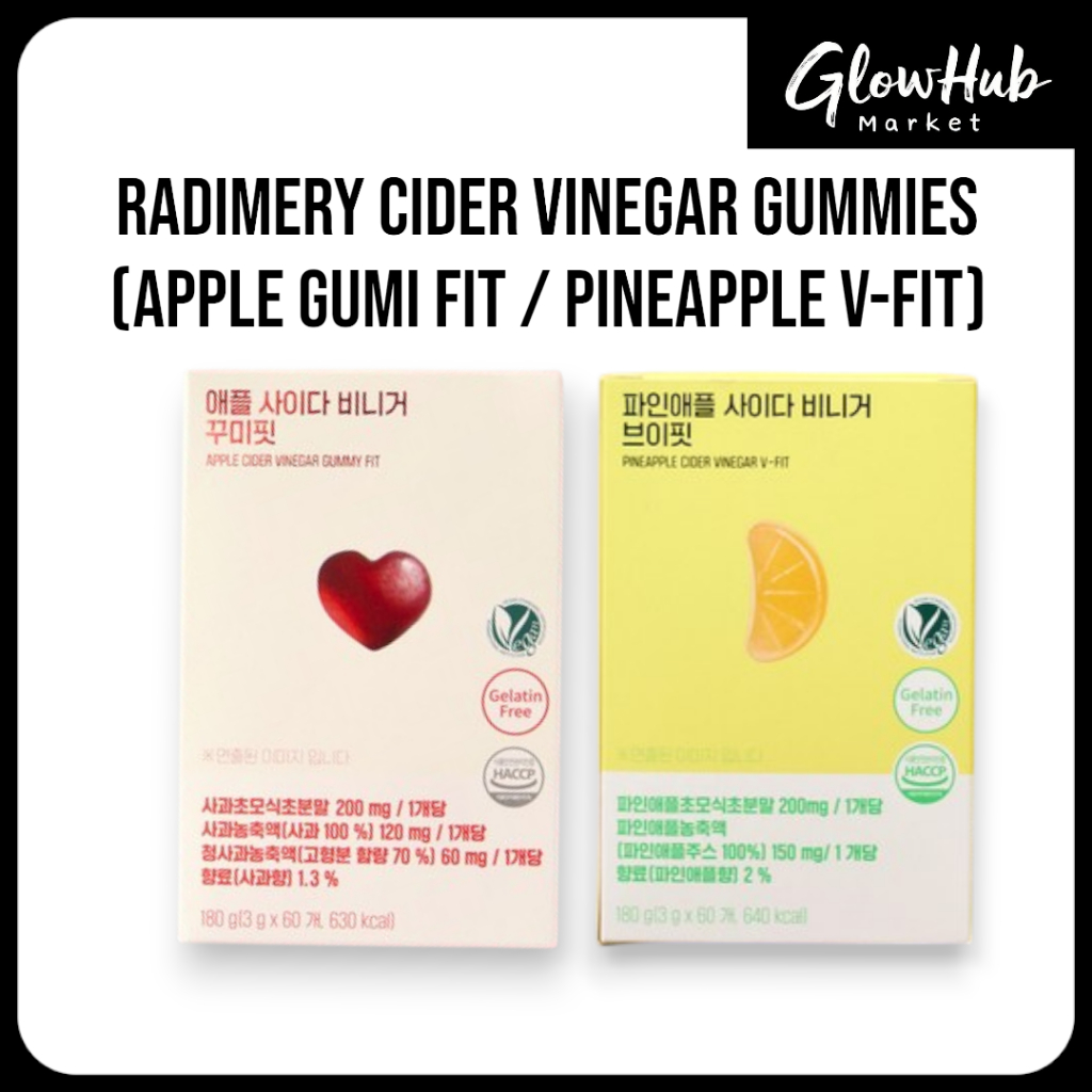 RADIMERY Cider Vinegar Gummies (Pineapple V-Fit/Apple Gumi Fit) – สมดุลการย่อยอาหารทุกวัน