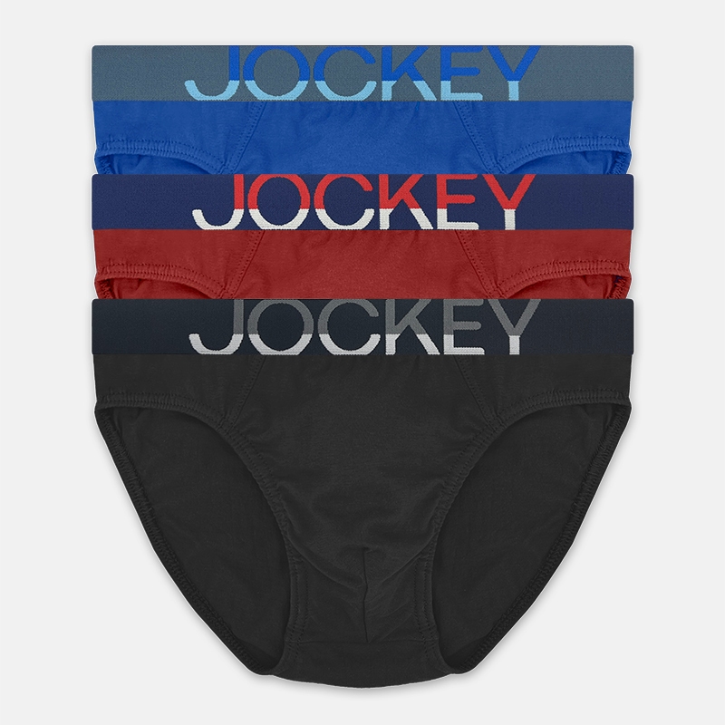 Jockey 3 ชิ้นผู้ชายผ้าฝ้าย Elastane เข็มขัด Hipster กางเกง JMB579727