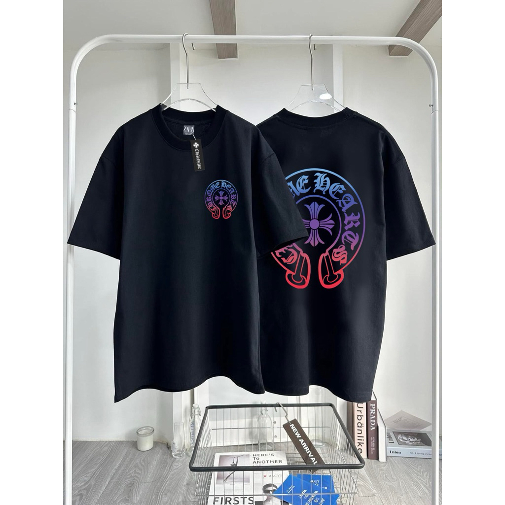 (C รุ้ง) เสื้อยืดแนวสตรีท มีให้เลือกหลายไซส์ ผ้าคอตตอน100%