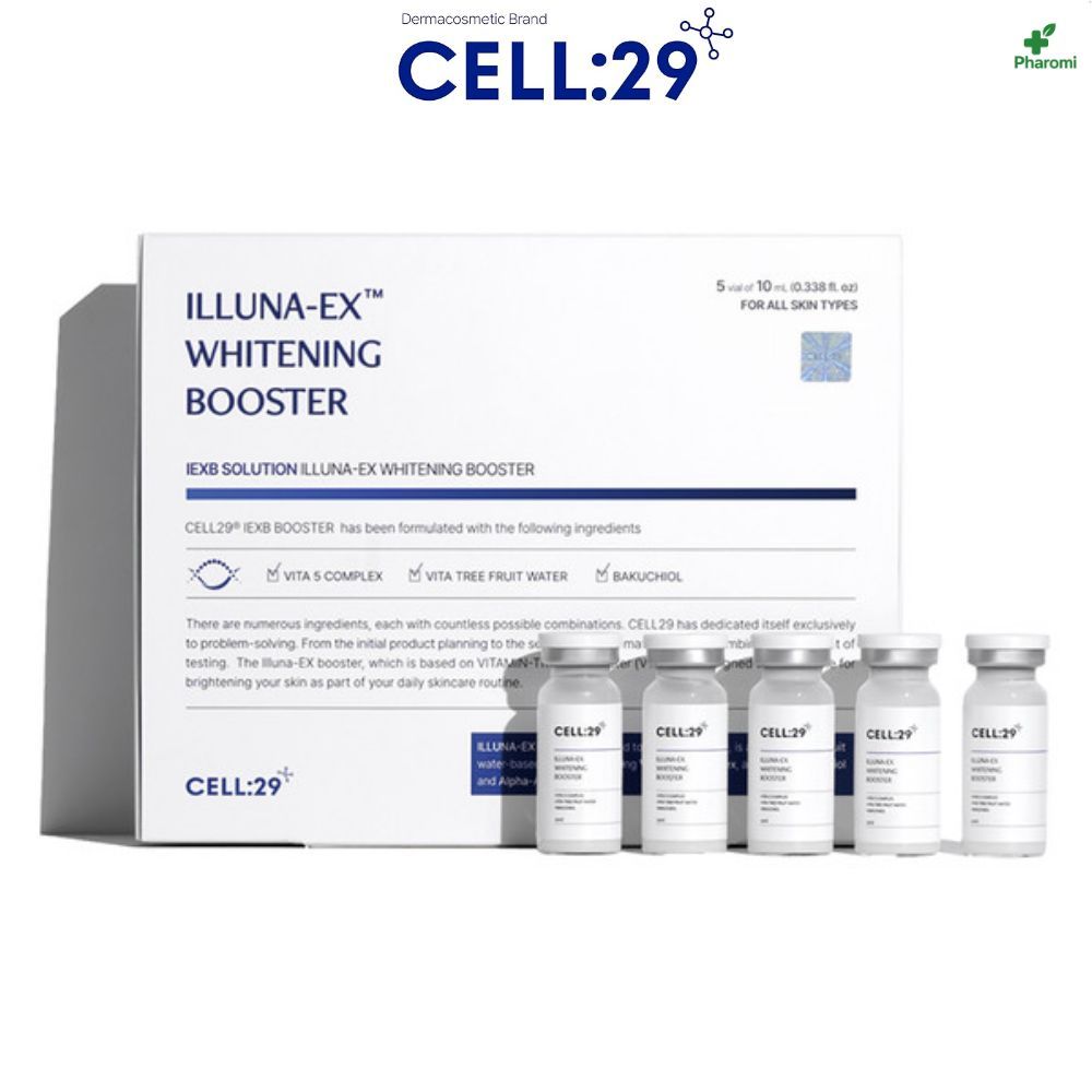 CELL29 ILLUNA-EX WHITENING BOOSTER Brightening & Skin Balance Care Ampoule 7ml  4 ช่อง | ผลิตในเกาหล