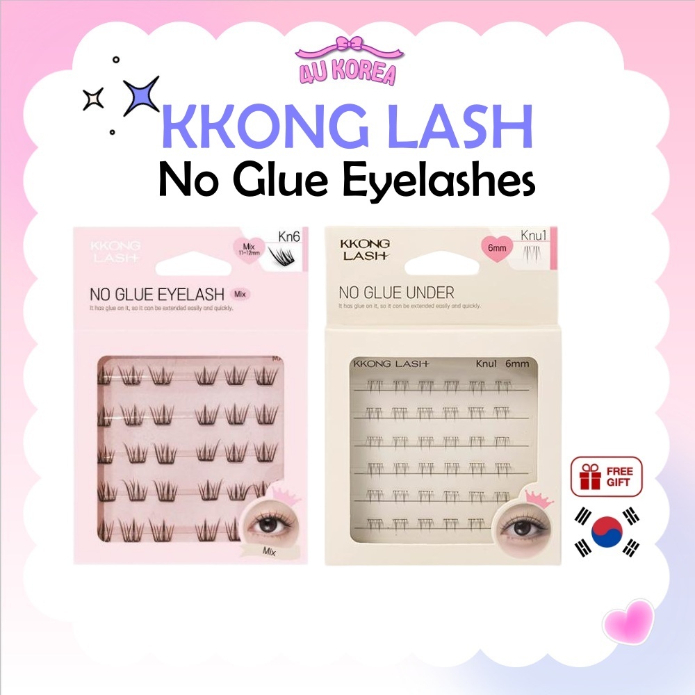 KKONG LASH No Glue Eyelashes Short/Long 6 Types/K-BEAUTY