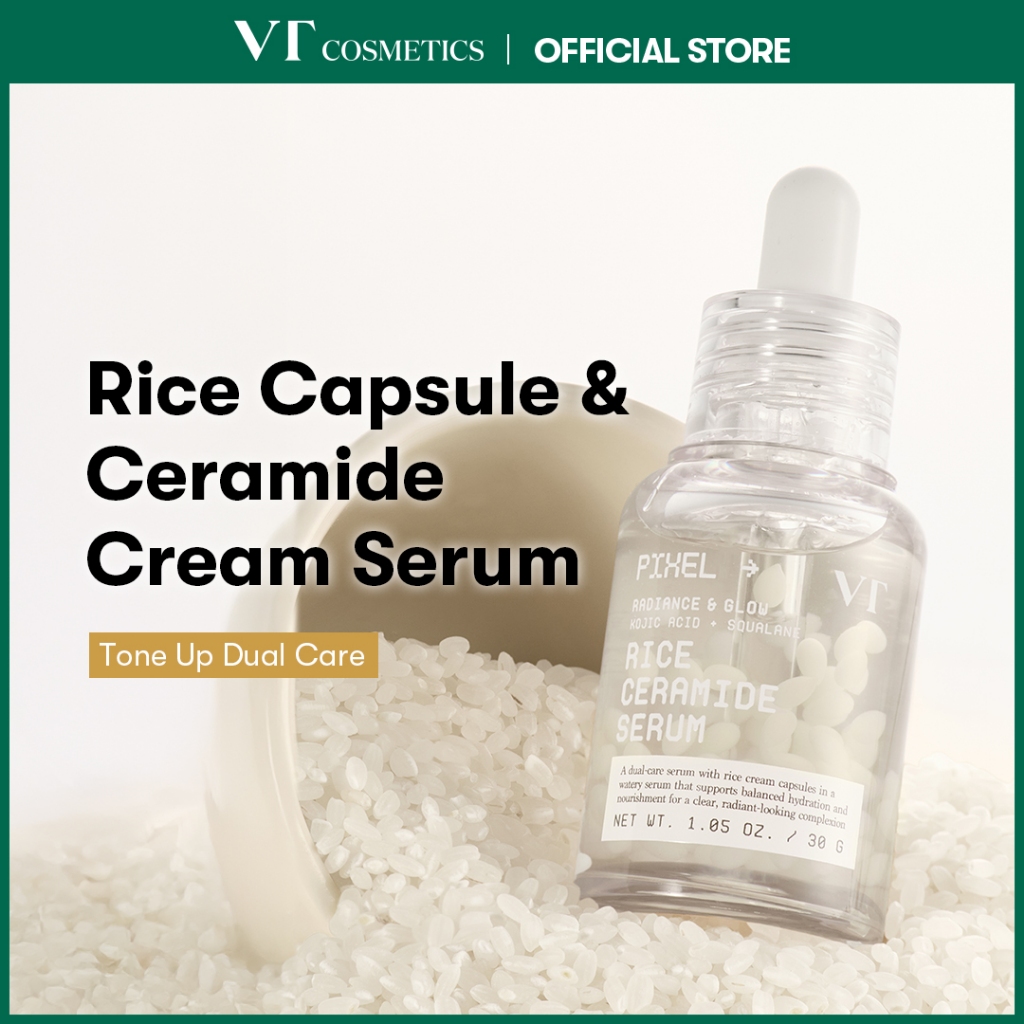 [VT] Rice Ceramide Capsule Serum 30ml Brightening Hydrating Glass Skin [เรือธงอย่างเป็นทางการ]