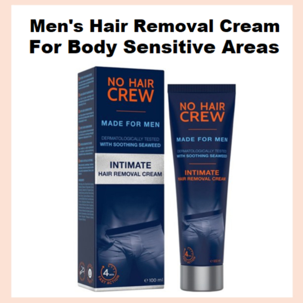 No Hair Crew Mens Hair Removal Intimate Cream For Body Sensitive Areas, 100ml, 1ea
