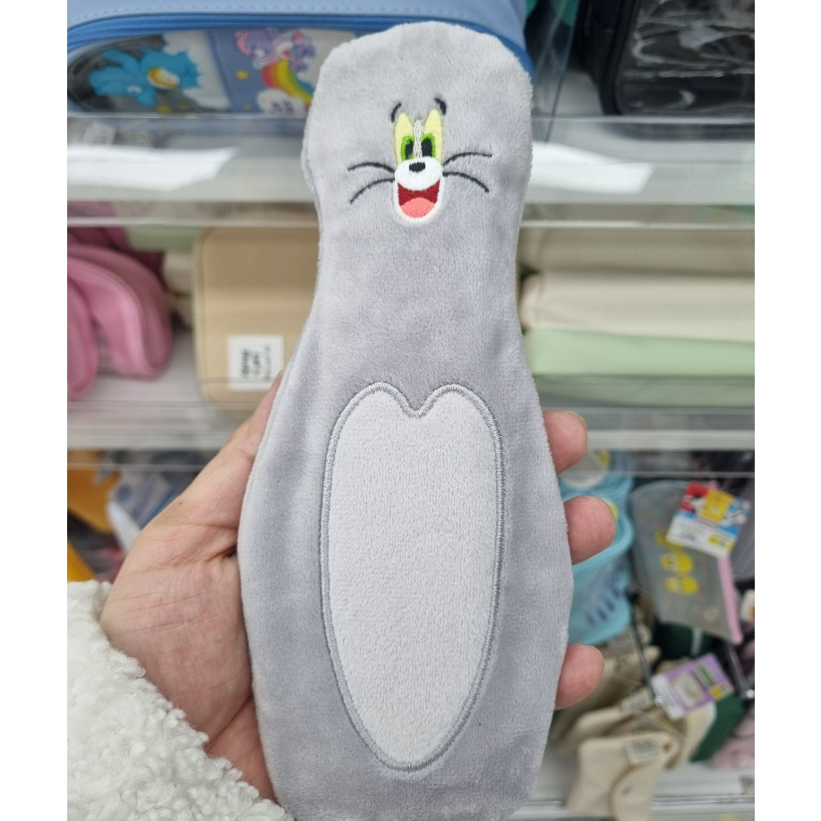 Daiso Korea กระเป๋าดินสอ Tom and Jerry - ลาย Tom / จี้ซิป Jerry (K-Trend)