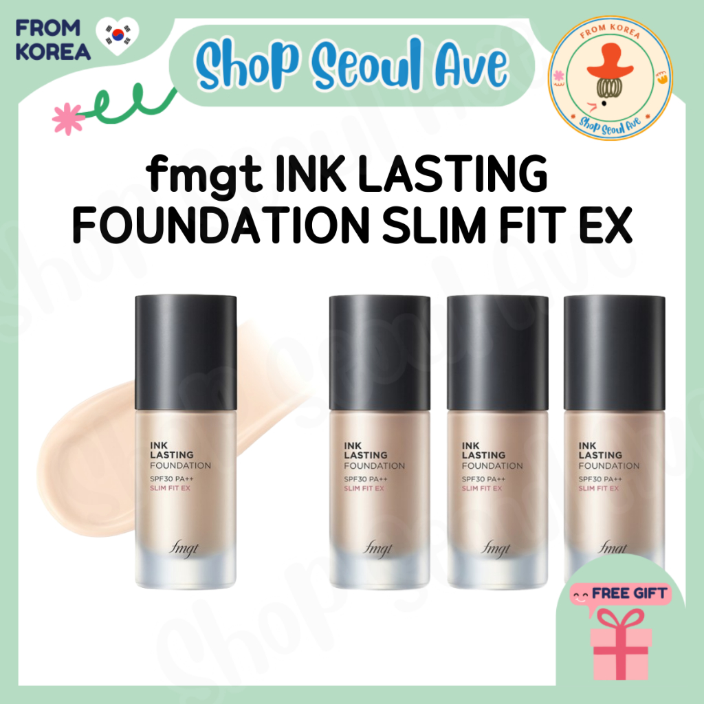 THE FACE SHOP [ร้านหน้า] fmgt ink lasting foundation slim fit ex 30ml ติดทนนานเรียบเนียน