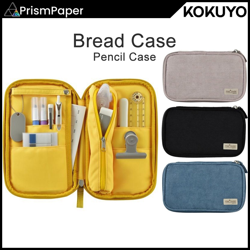 Kokuyo Bread Case กระเป๋าดินสอ Carrier Bag Corduroy Pan Case Flat Open Multi Pocket