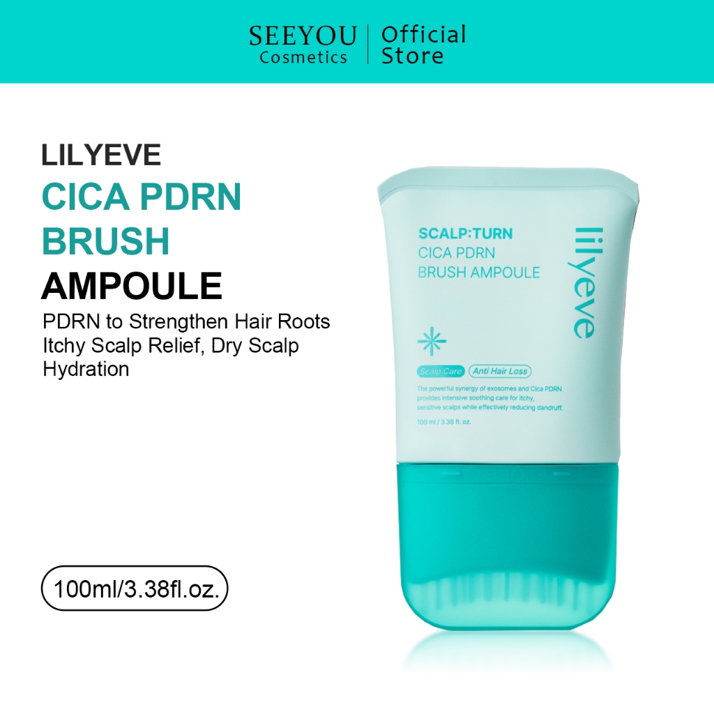 Lilyeve ScalpTurn Cica PDRN Brush Ampoule 100ml | Scalp Strengthening & Hair Density Care